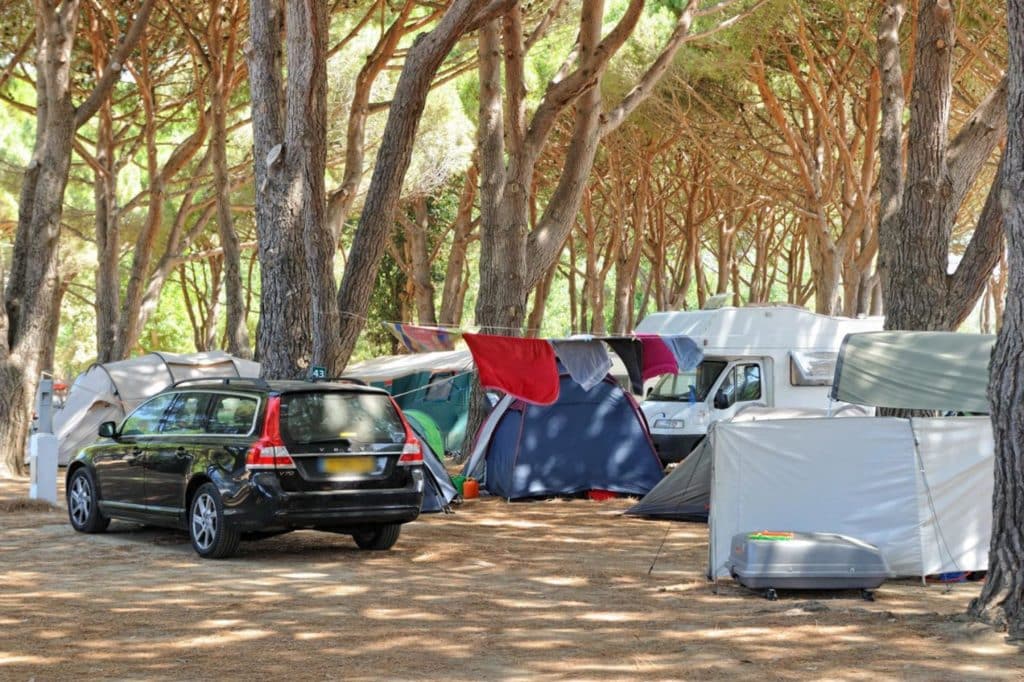Emplacements du Camping de la Plage, Algajola, Aregno en Balagne, Haute Corse